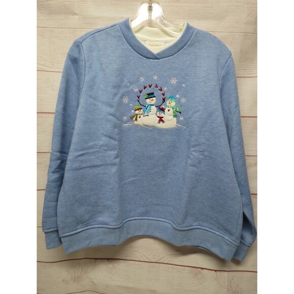 Lot of 5 Size M (one PL) Holiday Sweatshirts Christmas Snowman - Picture 14 of 16